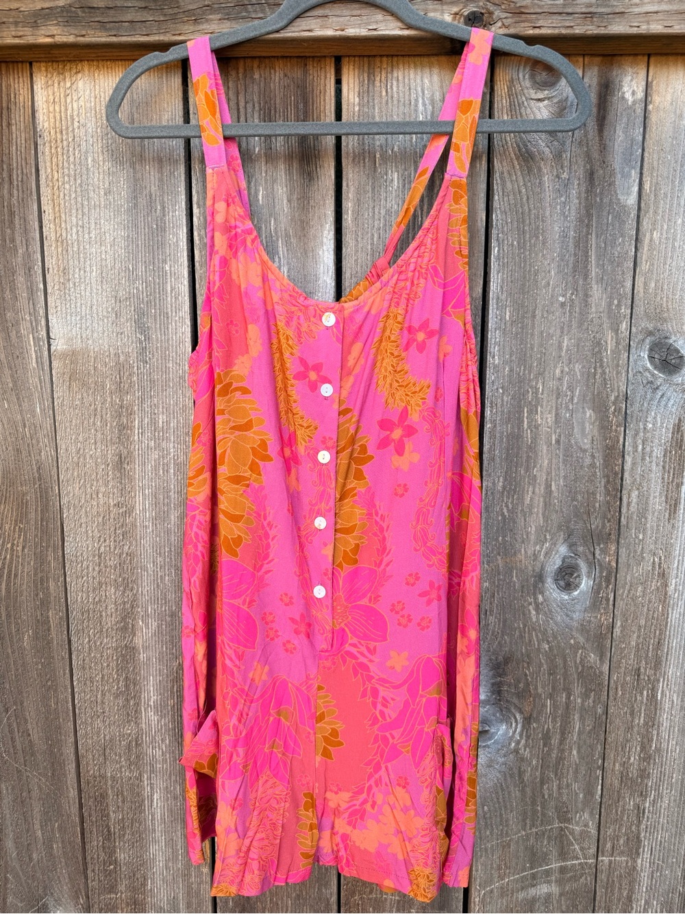 Yireh Pink Floral Print Ellie Romper